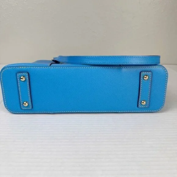 Dooney & Bourke saffiano leather small lexington blue‎ tote satchel shoulder bag - Picture 8 of 13